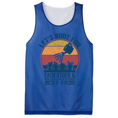 Vintage Let's Root For Each Other And Watch Each Other Grow Gift Mesh Reversible Basketball Jersey Tank