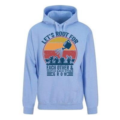 Vintage Let's Root For Each Other And Watch Each Other Grow Gift Unisex Surf Hoodie