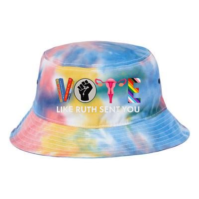 Vote Like Ruth Sent You Uterus Feminist Lgbt Tie Dye Newport Bucket Hat