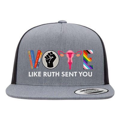 Vote Like Ruth Sent You Uterus Feminist Lgbt Flat Bill Trucker Hat