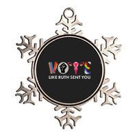 Vote Like Ruth Sent You Uterus Feminist Lgbt Metallic Star Ornament