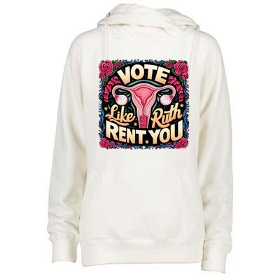 Vote Like Ruth Sent You Rbg Feminist Voting Womens Funnel Neck Pullover Hood