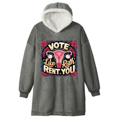 Vote Like Ruth Sent You Rbg Feminist Voting Hooded Wearable Blanket