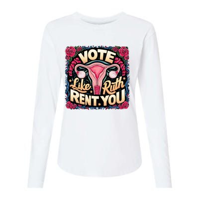 Vote Like Ruth Sent You Rbg Feminist Voting Womens Cotton Relaxed Long Sleeve T-Shirt