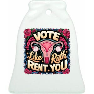 Vote Like Ruth Sent You Rbg Feminist Voting Ceramic Bell Ornament