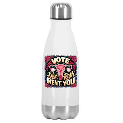 Vote Like Ruth Sent You Rbg Feminist Voting Stainless Steel Insulated Water Bottle