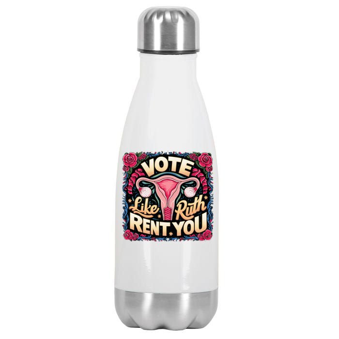 Vote Like Ruth Sent You Rbg Feminist Voting Stainless Steel Insulated Water Bottle