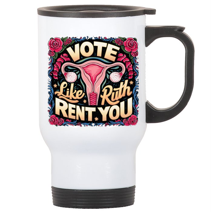 Vote Like Ruth Sent You Rbg Feminist Voting Stainless Steel Travel Mug