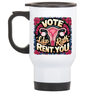 Vote Like Ruth Sent You Rbg Feminist Voting Stainless Steel Travel Mug