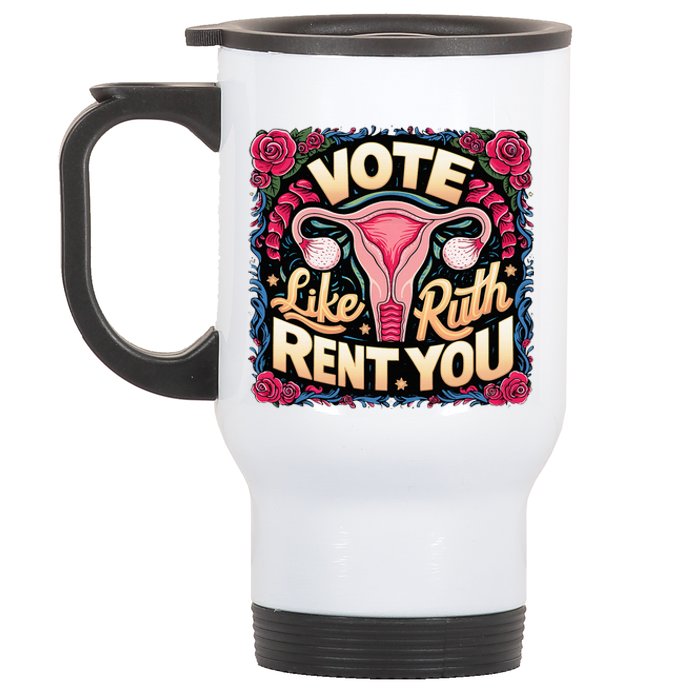 Vote Like Ruth Sent You Rbg Feminist Voting Stainless Steel Travel Mug