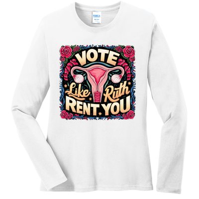 Vote Like Ruth Sent You Rbg Feminist Voting Ladies Long Sleeve Shirt