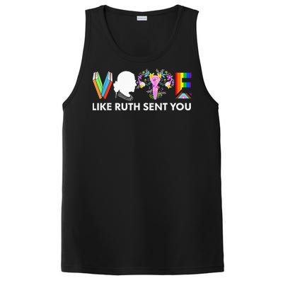 Vote Like Ruth Sent You Funny Uterus Feminist Lgbt PosiCharge Competitor Tank