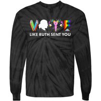 Vote Like Ruth Sent You Funny Uterus Feminist Lgbt Tie-Dye Long Sleeve Shirt