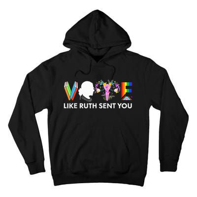 Vote Like Ruth Sent You Funny Uterus Feminist Lgbt Tall Hoodie