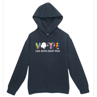 Vote Like Ruth Sent You Funny Uterus Feminist Lgbt Urban Pullover Hoodie