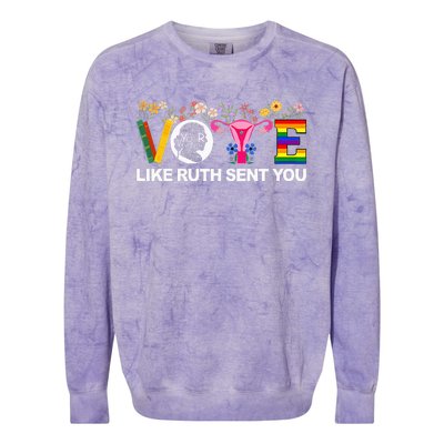 Vote Like Ruth Sent You Colorblast Crewneck Sweatshirt