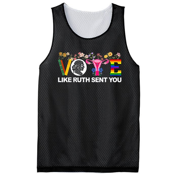 Vote Like Ruth Sent You Mesh Reversible Basketball Jersey Tank