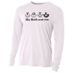 Vote Like Ruth Sent You Feminist Cooling Performance Long Sleeve Crew