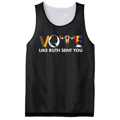 Vote Like Ruth Sent You Funny Uterus Feminist Lgbt Mesh Reversible Basketball Jersey Tank