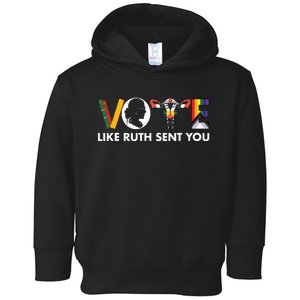 Vote Like Ruth Sent You Funny Uterus Feminist Lgbt Toddler Hoodie