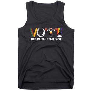 Vote Like Ruth Sent You Funny Uterus Feminist Lgbt Tank Top