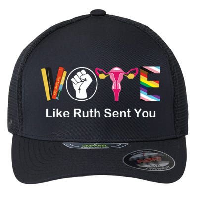 Vote Like Ruth Sent You Uterus Feminist Lgbt Apparel Flexfit Unipanel Trucker Cap