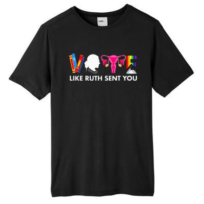 Vote Like Ruth Sent You Uterus Feminist Gifts Lgbt Tall Fusion ChromaSoft Performance T-Shirt