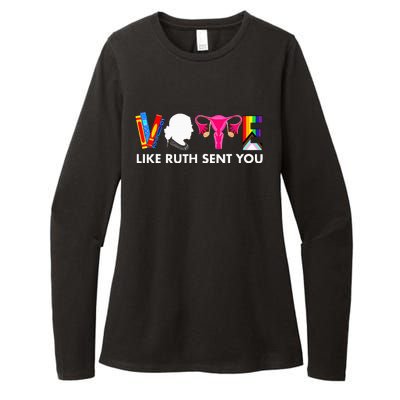 Vote Like Ruth Sent You Uterus Feminist Gifts Lgbt Womens CVC Long Sleeve Shirt