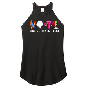 Vote Like Ruth Sent You Uterus Feminist Gifts Lgbt Women's Perfect Tri Rocker Tank