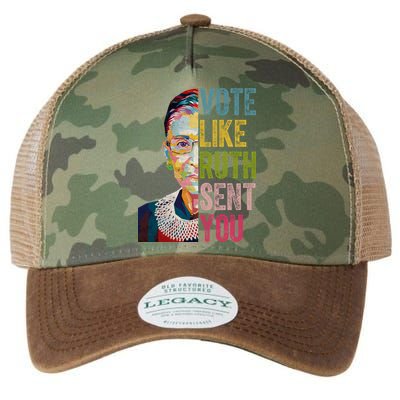 Vote Like Ruth Sent You Vintage Colorful Legacy Tie Dye Trucker Hat