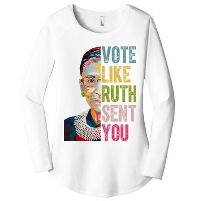Vote Like Ruth Sent You Vintage Colorful Women's Perfect Tri Tunic Long Sleeve Shirt
