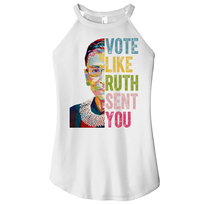 Vote Like Ruth Sent You Vintage Colorful Women's Perfect Tri Rocker Tank