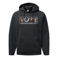 Vote Like Ruth Sent You Uterus Feminist Lgbt Performance Fleece Hoodie