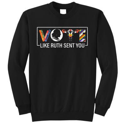 Vote Like Ruth Sent You Uterus Feminist Lgbt Sweatshirt