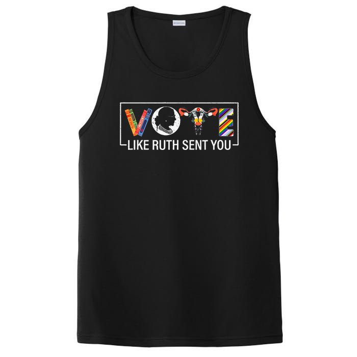 Vote Like Ruth Sent You Uterus Feminist Lgbt PosiCharge Competitor Tank