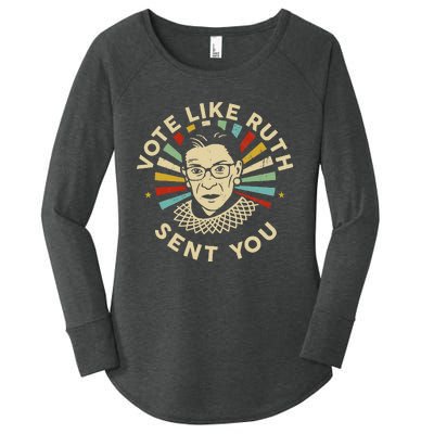 Vote Like Ruth Sent You Feminist Women's Perfect Tri Tunic Long Sleeve Shirt