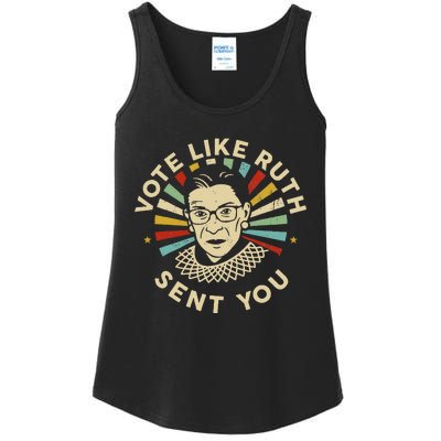 Vote Like Ruth Sent You Feminist Ladies Essential Tank