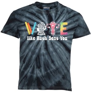 Vote Like Ruth Sent You Uterus Feminist Rbg Kids Tie-Dye T-Shirt