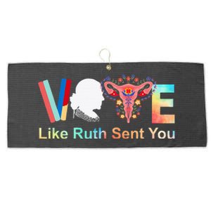 Vote Like Ruth Sent You Feminist Voting Inspirational Large Microfiber Waffle Golf Towel