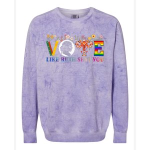 Vote Like Ruth Sent You Feminist Voting Inspirational Colorblast Crewneck Sweatshirt