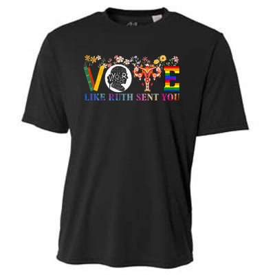 Vote Like Ruth Sent You Feminist Voting Inspirational Cooling Performance Crew T-Shirt