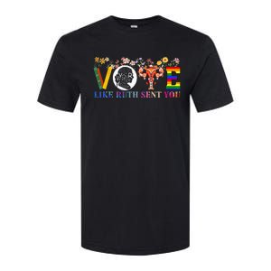 Vote Like Ruth Sent You Feminist Voting Inspirational Softstyle CVC T-Shirt