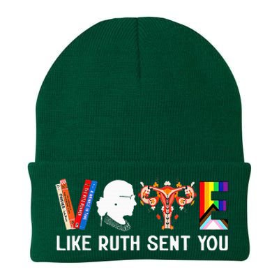 Vote Like Ruth Sent You Uterus Feminist Lgbt Knit Cap Winter Beanie