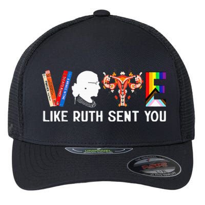 Vote Like Ruth Sent You Uterus Feminist Lgbt Flexfit Unipanel Trucker Cap