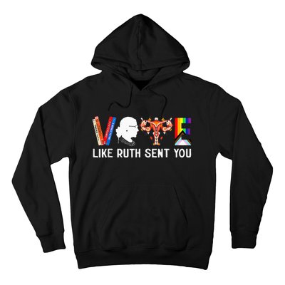 Vote Like Ruth Sent You Uterus Feminist Lgbt Hoodie