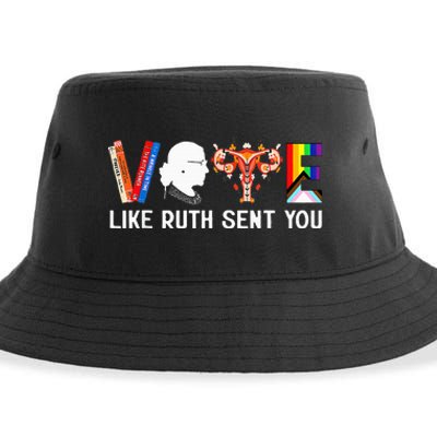 Vote Like Ruth Sent You Uterus Feminist Lgbt Sustainable Bucket Hat