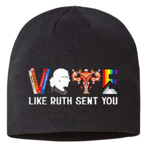 Vote Like Ruth Sent You Uterus Feminist Lgbt Sustainable Beanie