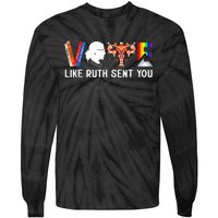 Vote Like Ruth Sent You Uterus Feminist Lgbt Tie-Dye Long Sleeve Shirt