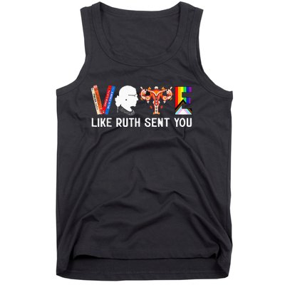 Vote Like Ruth Sent You Uterus Feminist Lgbt Tank Top