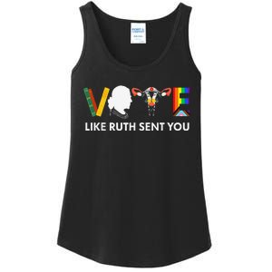 Vote Like Ruth Sent You Uterus Feminist Lgbt Rights Ladies Essential Tank